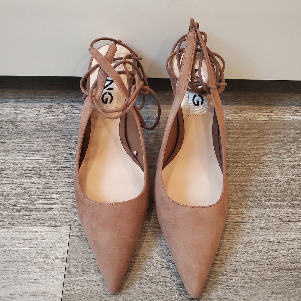 ★SOLD★ Mango Ankle Tie Slingback Heels 37 NWOB - Picture 3 of 15